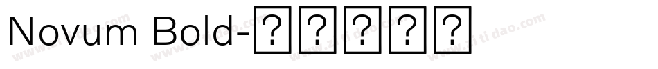 Novum Bold字体转换
